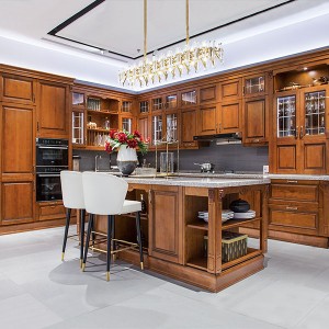 Traditional-Large-Size-Solid-Wood-Kitchen-With-Island-PLCC19122
