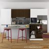 OP16-L04: Modern Wood Matte Lacquer and Melamine Kitchen Cabinet