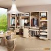 YG61447: Modern Wood Grain Melamine Walk-in Closet