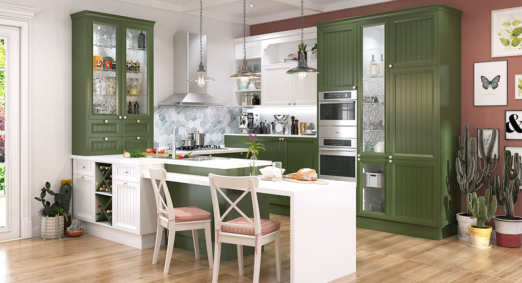Green-and-White-Thermofoil-U-Shaped-Kitchen-PLCC18076 (2)