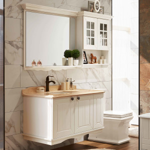 OPPEIN Kitchen in africa » Lacquer Wall-Mounted Bathroom Cabinet OP17-013