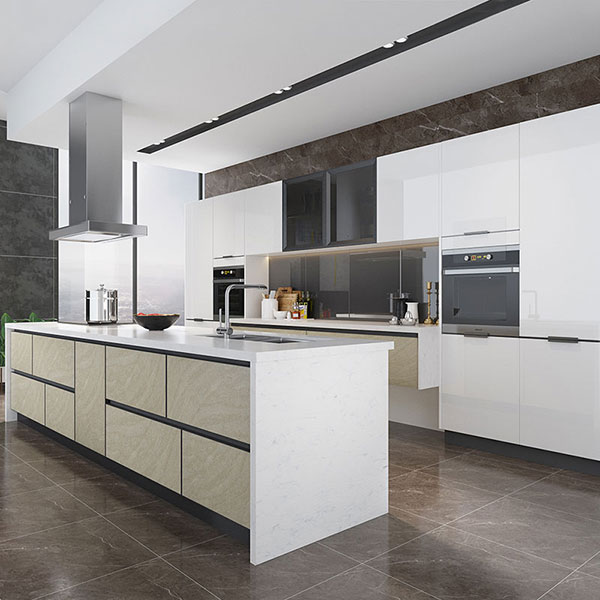 High-Gloss-White-Lacquer-Kitchen-With-Island-OP19-L06